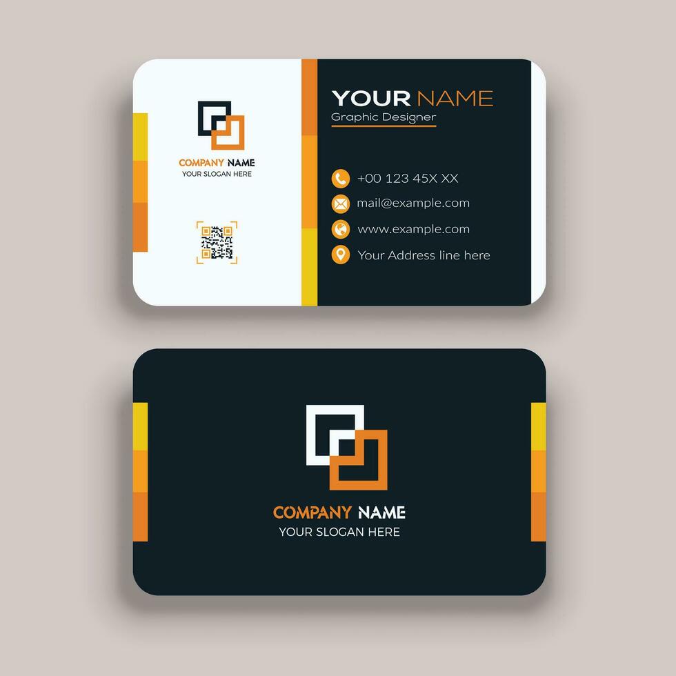 Round Business Card Template vector