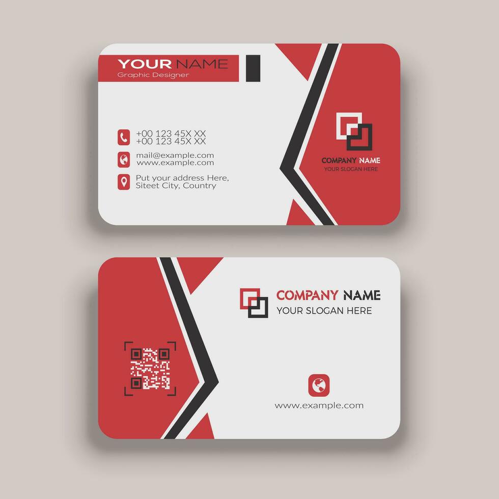 Round Business Card Template vector