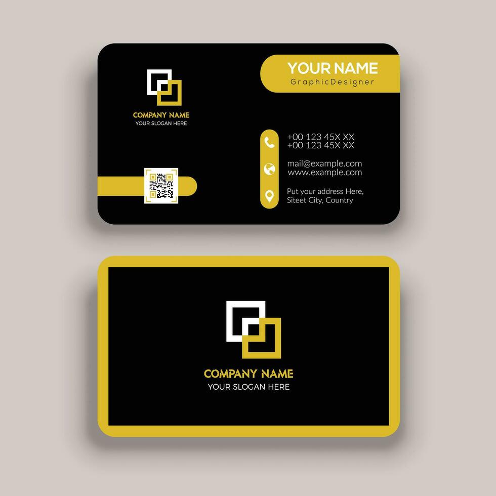 Round Business Card Template vector