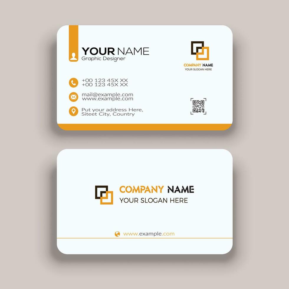 Round Business Card Design vector