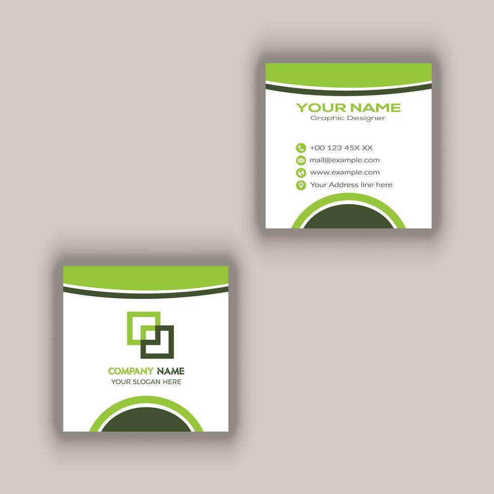 Square Business Card Design vector