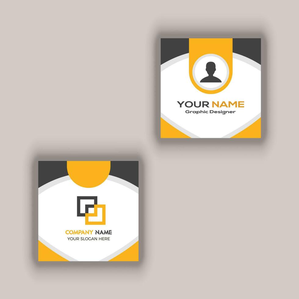 Square Business Card Design vector