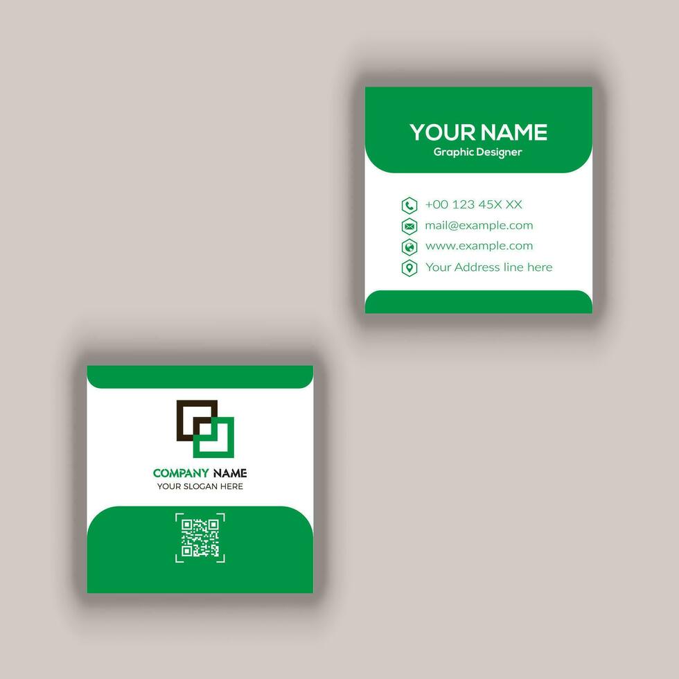 Square Business Card Design vector