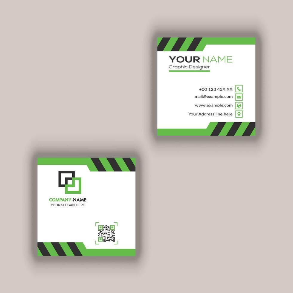 Square Business Card Design vector