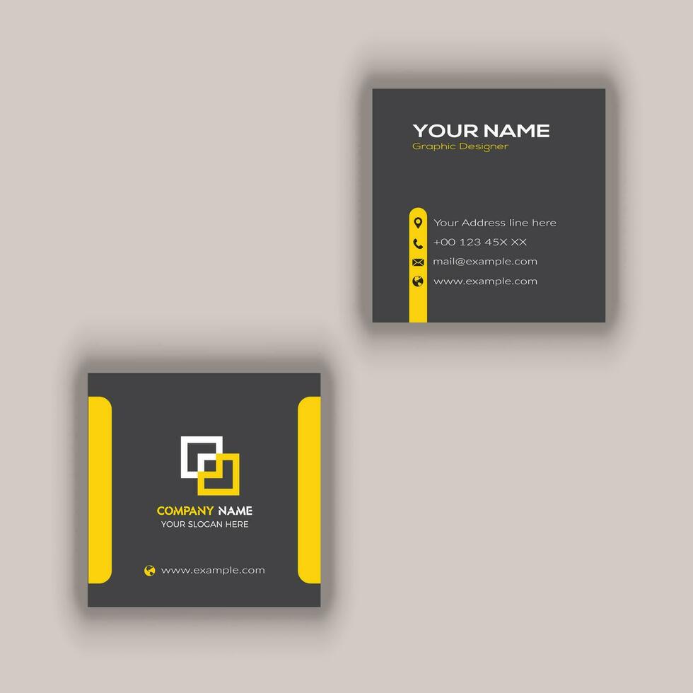 Square Business Card Design vector