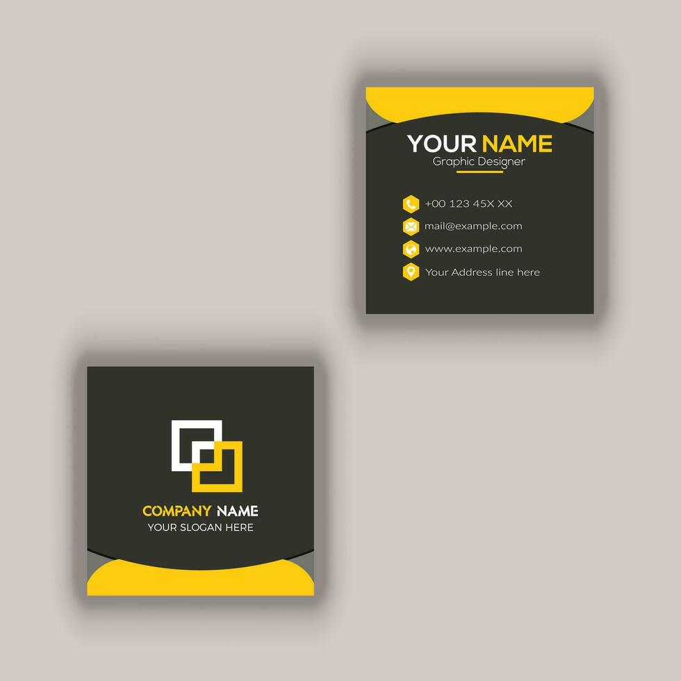 Square Business Card Design vector