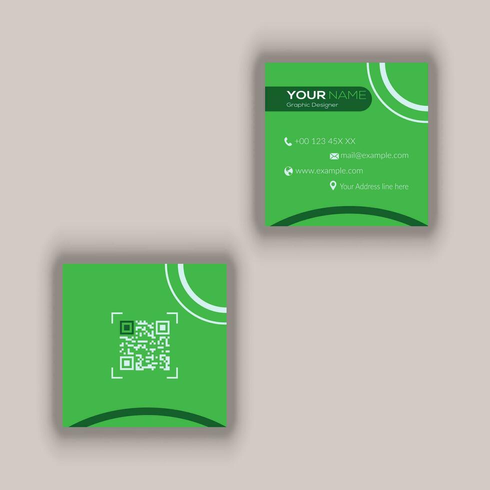 Square Business Card Design vector