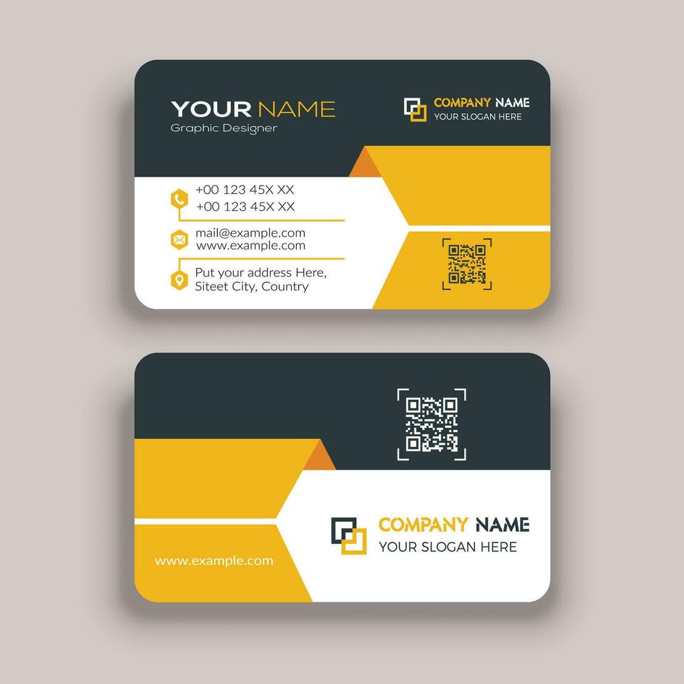 Round Business Card Template vector