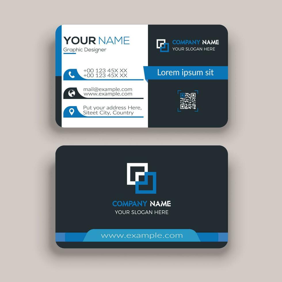 Round Business Card Template vector