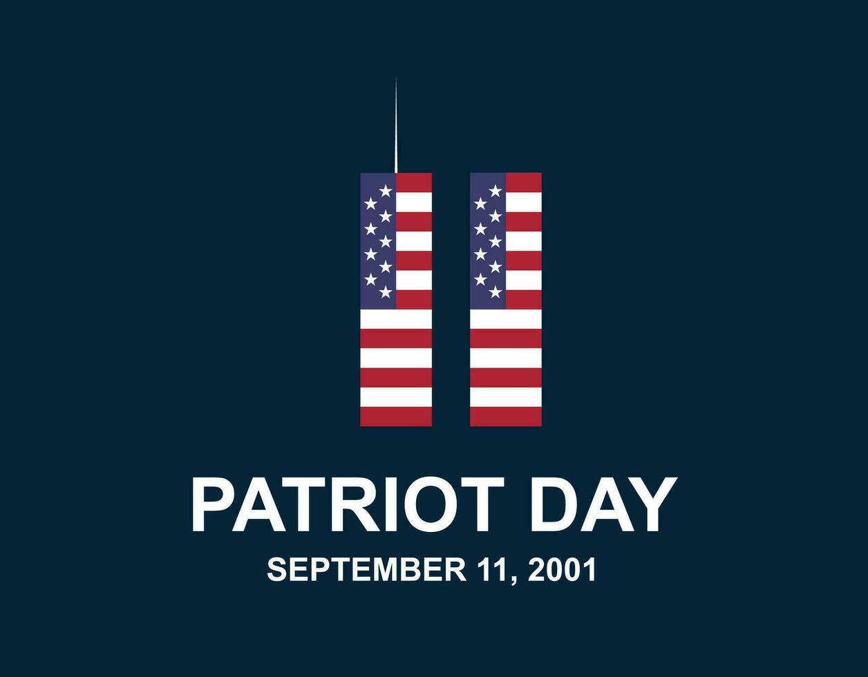 Patriot Day, September 11, 2001 vector illustration