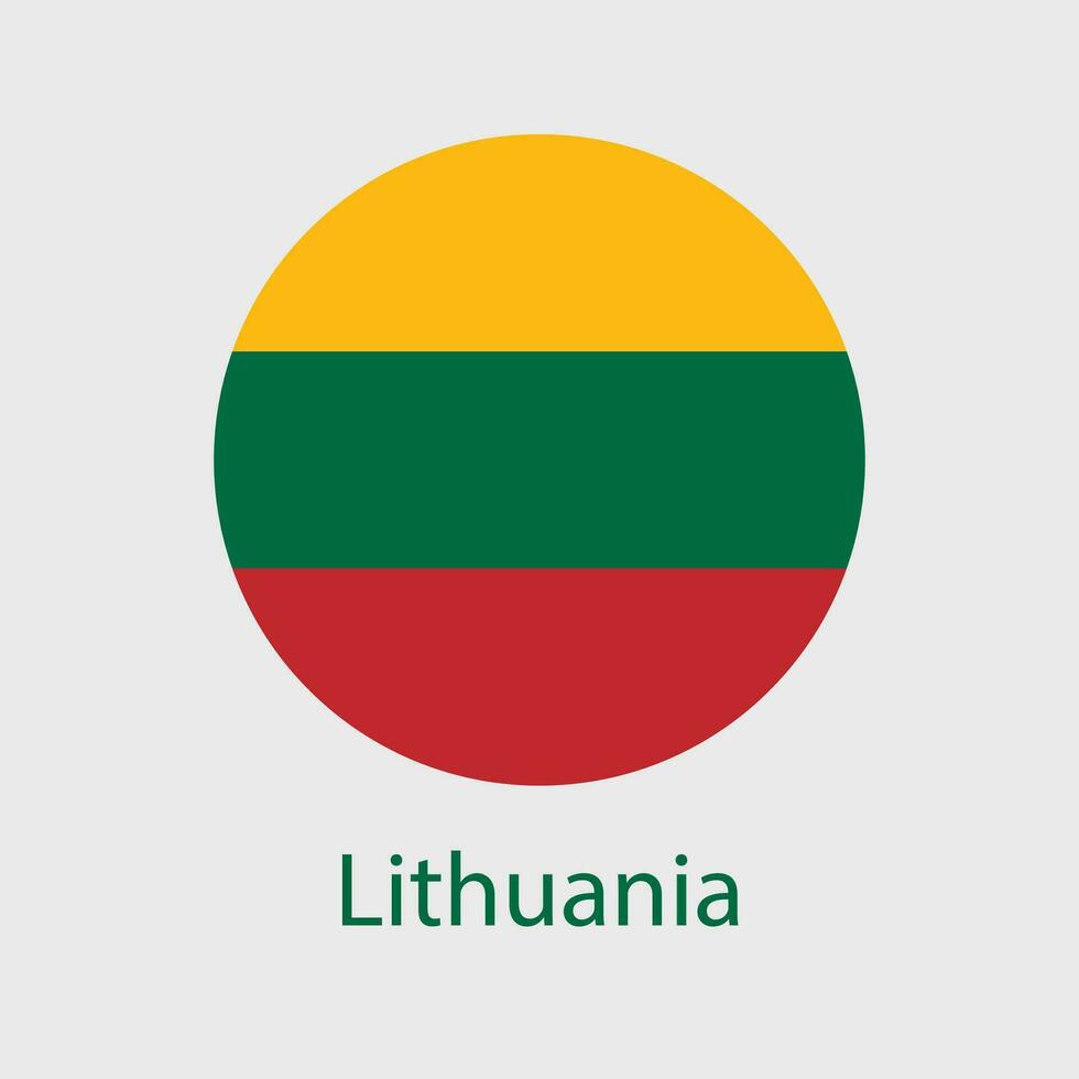 Lithuania flag vector icons set of illustrations