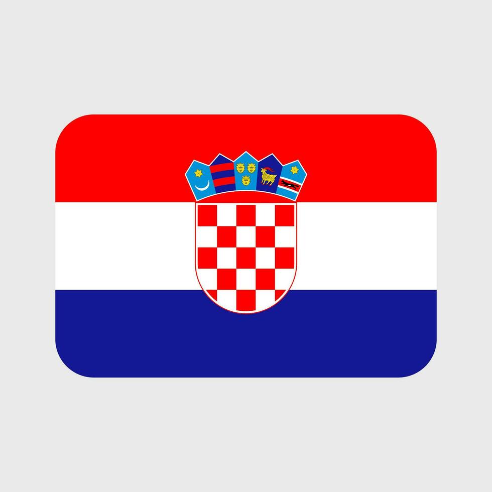 Croatia flag vector icons set of illustrations