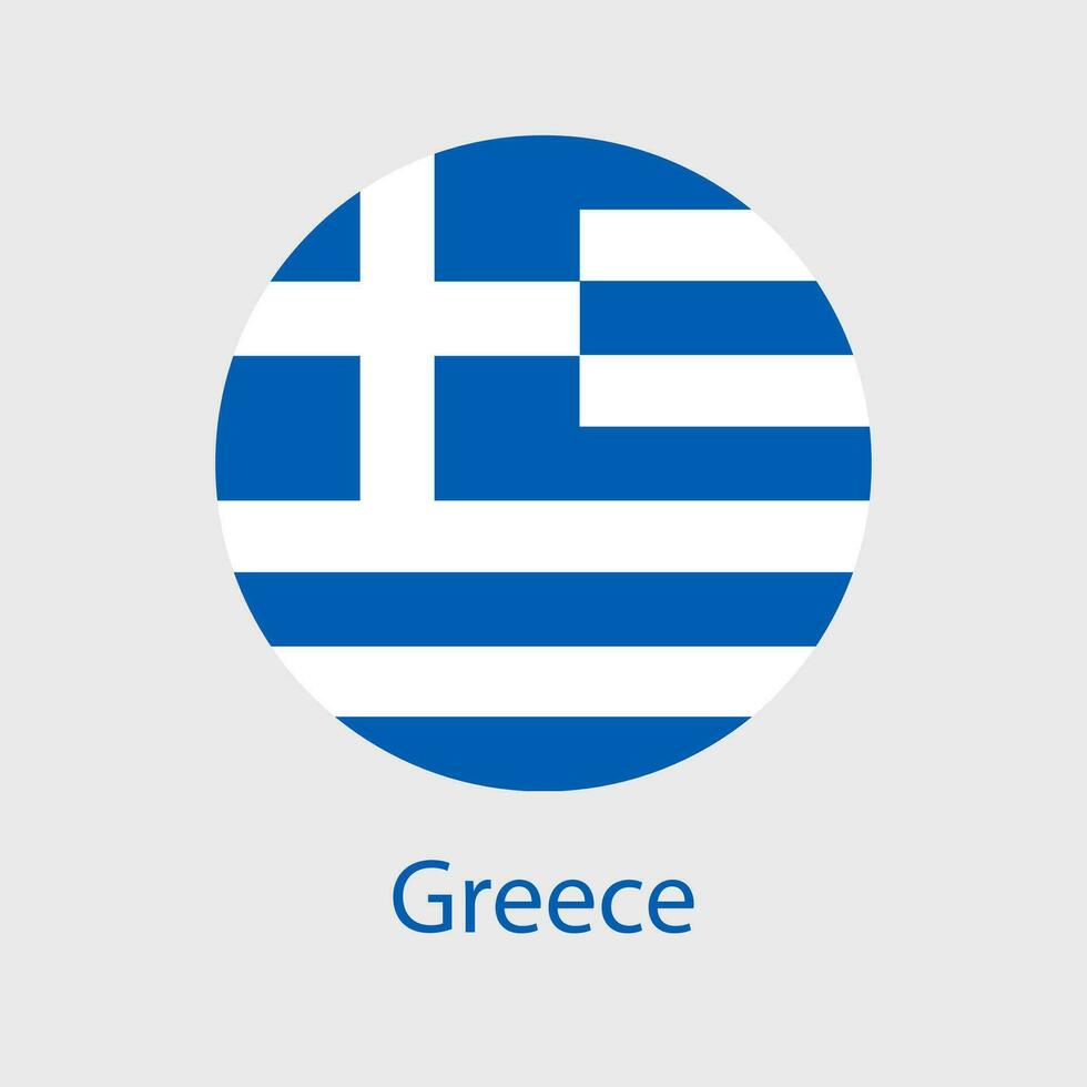 Greece flag vector icons set of illustrations