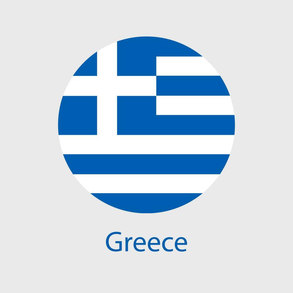 Greece flag vector icons set of illustrations