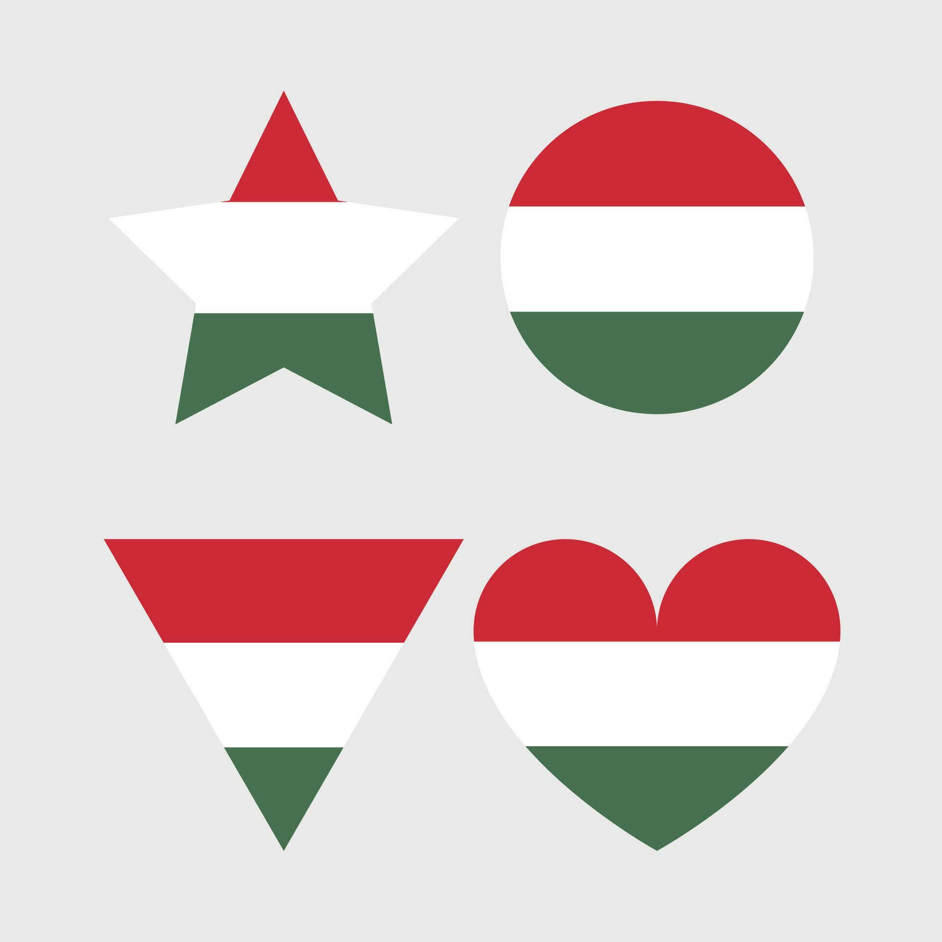 Hungary Flag Vector Icons Set Of Illustrations 25947648 Vector Art At