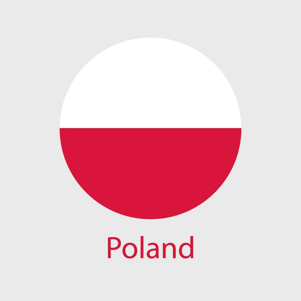 Poland flag vector icons set of illustrations