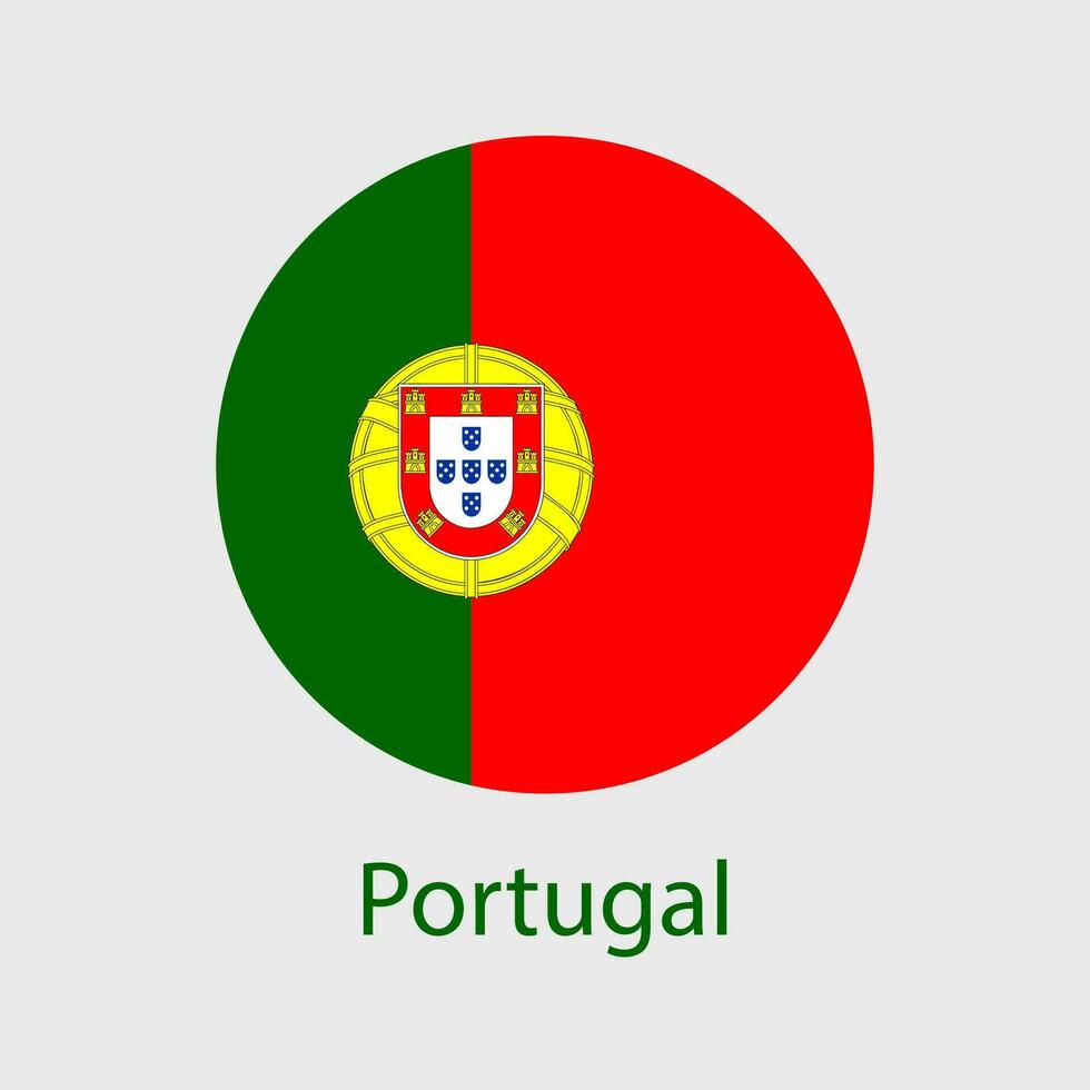 Portugal flag vector icons set of illustrations