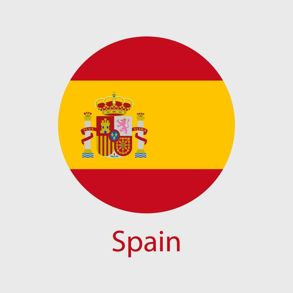 Spain flag vector icons set of illustrations