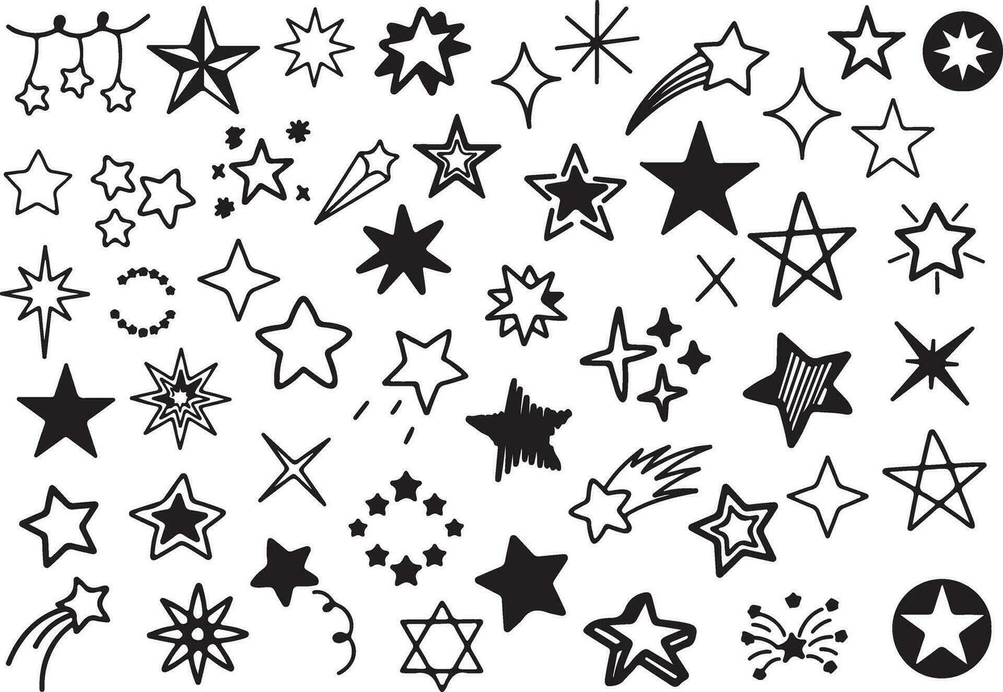 Yellow, gold, and orange sparkles symbols vector. The set of original vector stars sparkle icons. Bright fireworks, decoration twinkle, shiny flash. Glowing light effect stars and bursts collection.