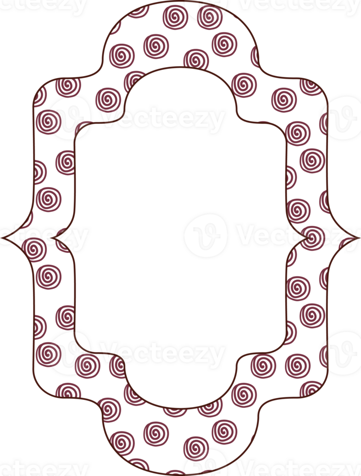 Frame with abstract circles for decoration. png