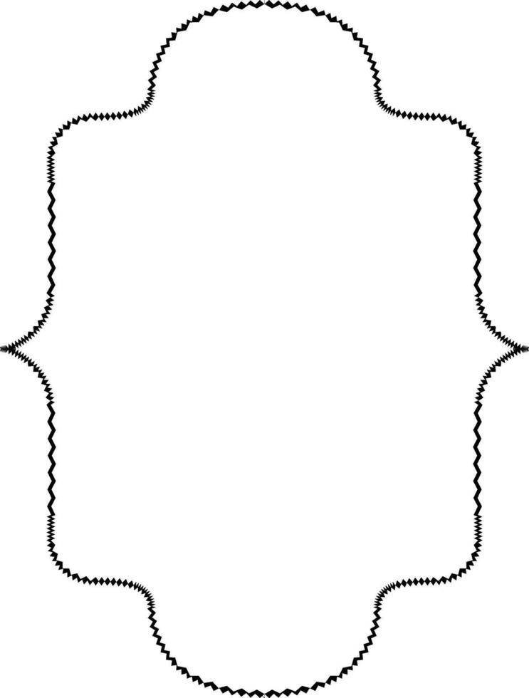 Decorative zigzag frames for decoration. vector