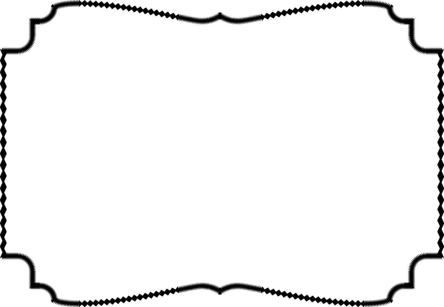 Decorative zigzag frames for decoration. vector