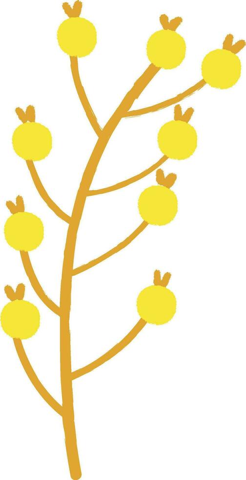 Branch with berries for decoration. vector