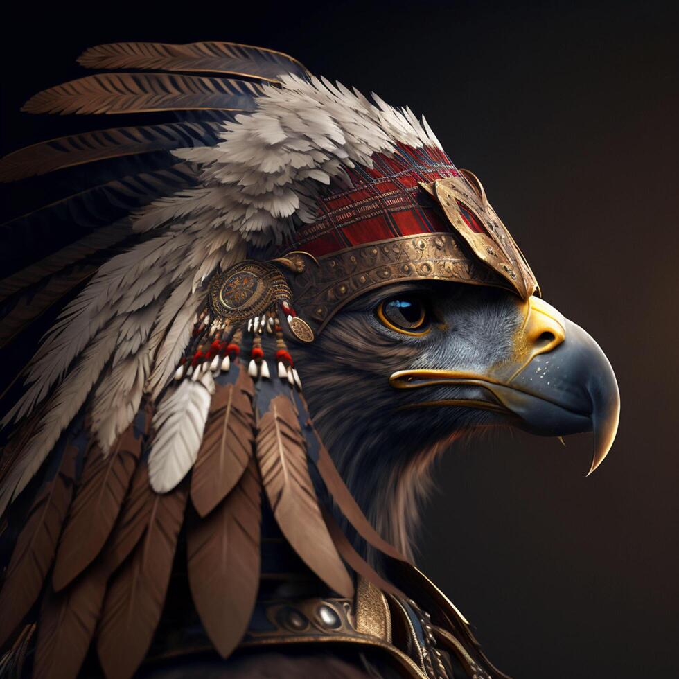 eagle head in modern style photo