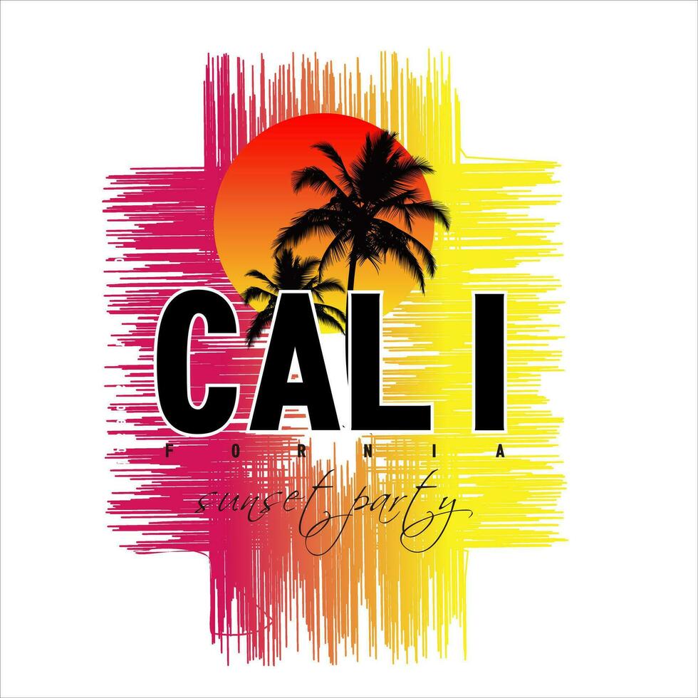 vector summer california illustration vector design