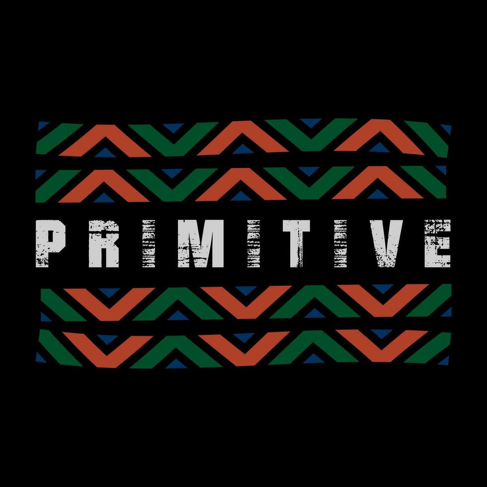 primitive text letters stylish typography design vector