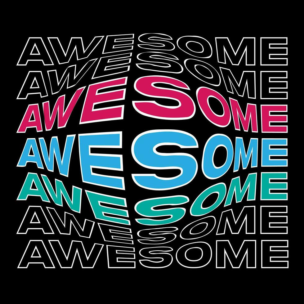 awesome slogan text typography vector design 25948736 Vector Art at