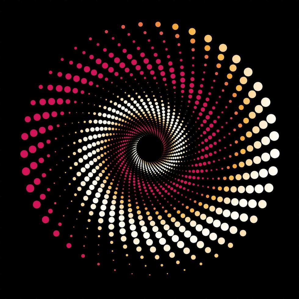 halfton circle pattern vector design