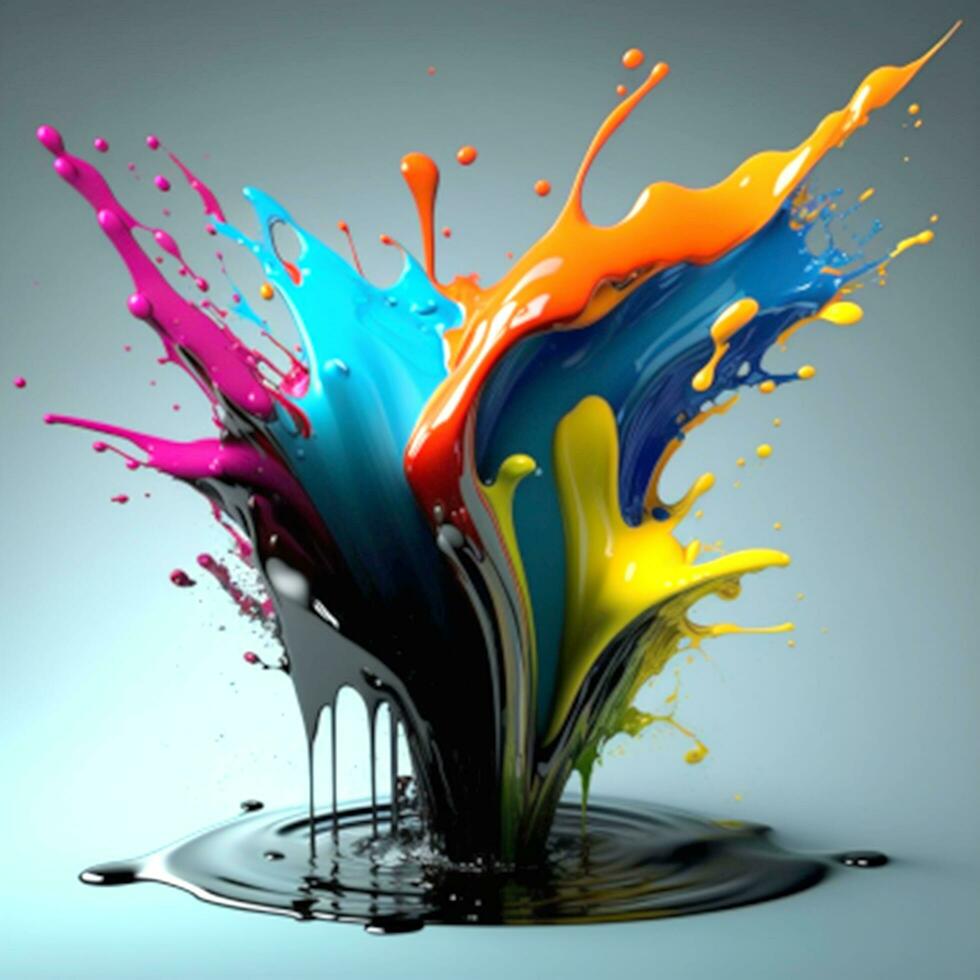 paint splash realistic photo