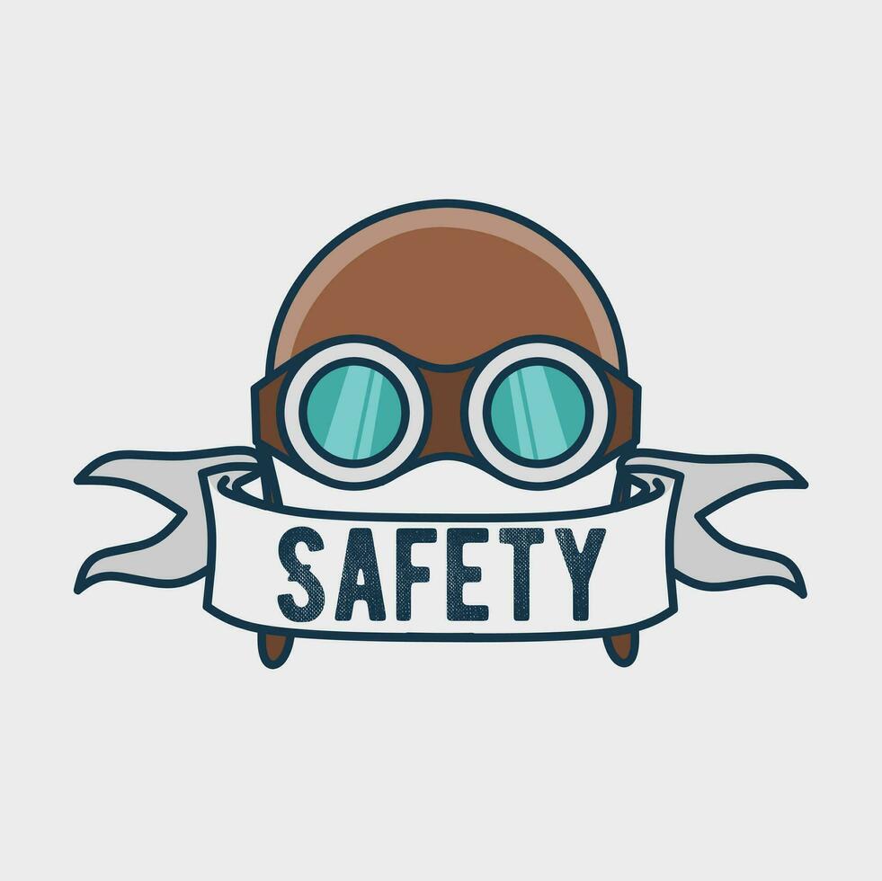 vector of pilot helmet, safety equipment, perfect for t-shirt design etc.