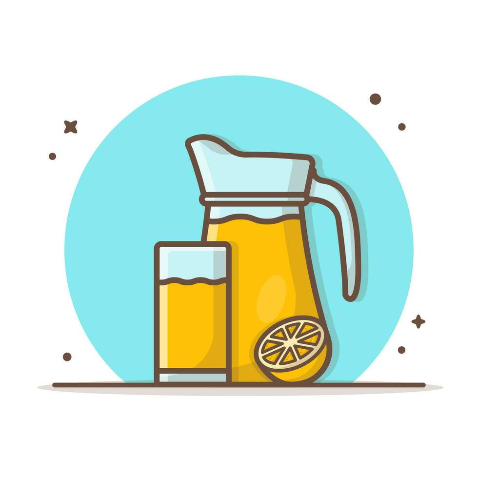 Orange Juice Cartoon Vector Icon Illustration. drink Object Icon Concept Isolated. flat Cartoon Style.