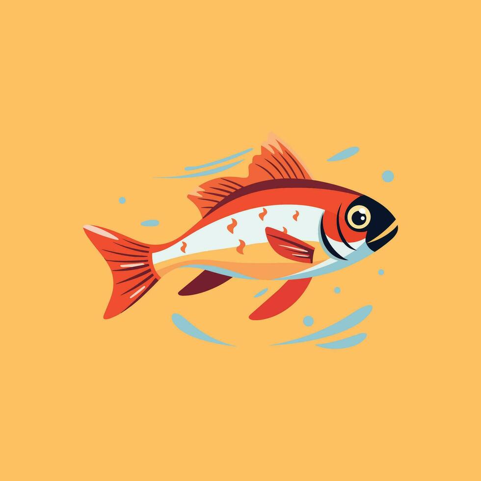 Red snapper fish vector illustration