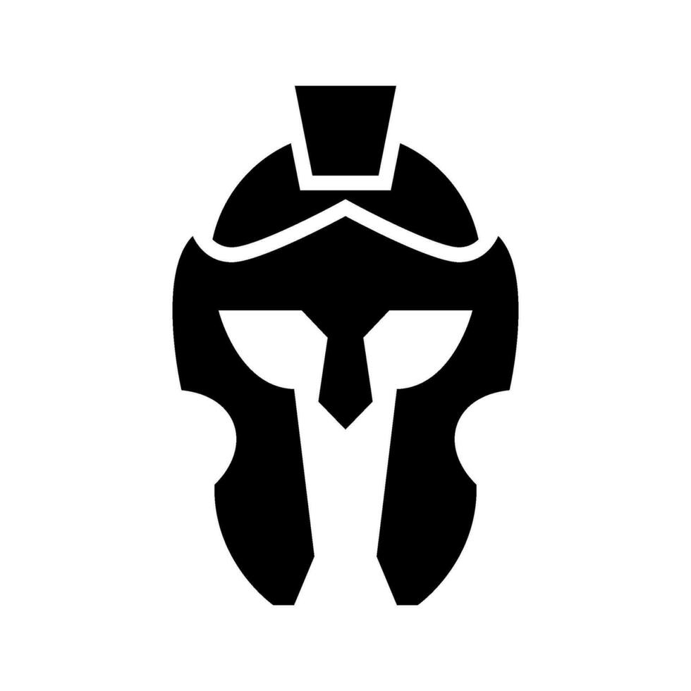 Helmet Spartan Icon Vector Symbol Design Illustration