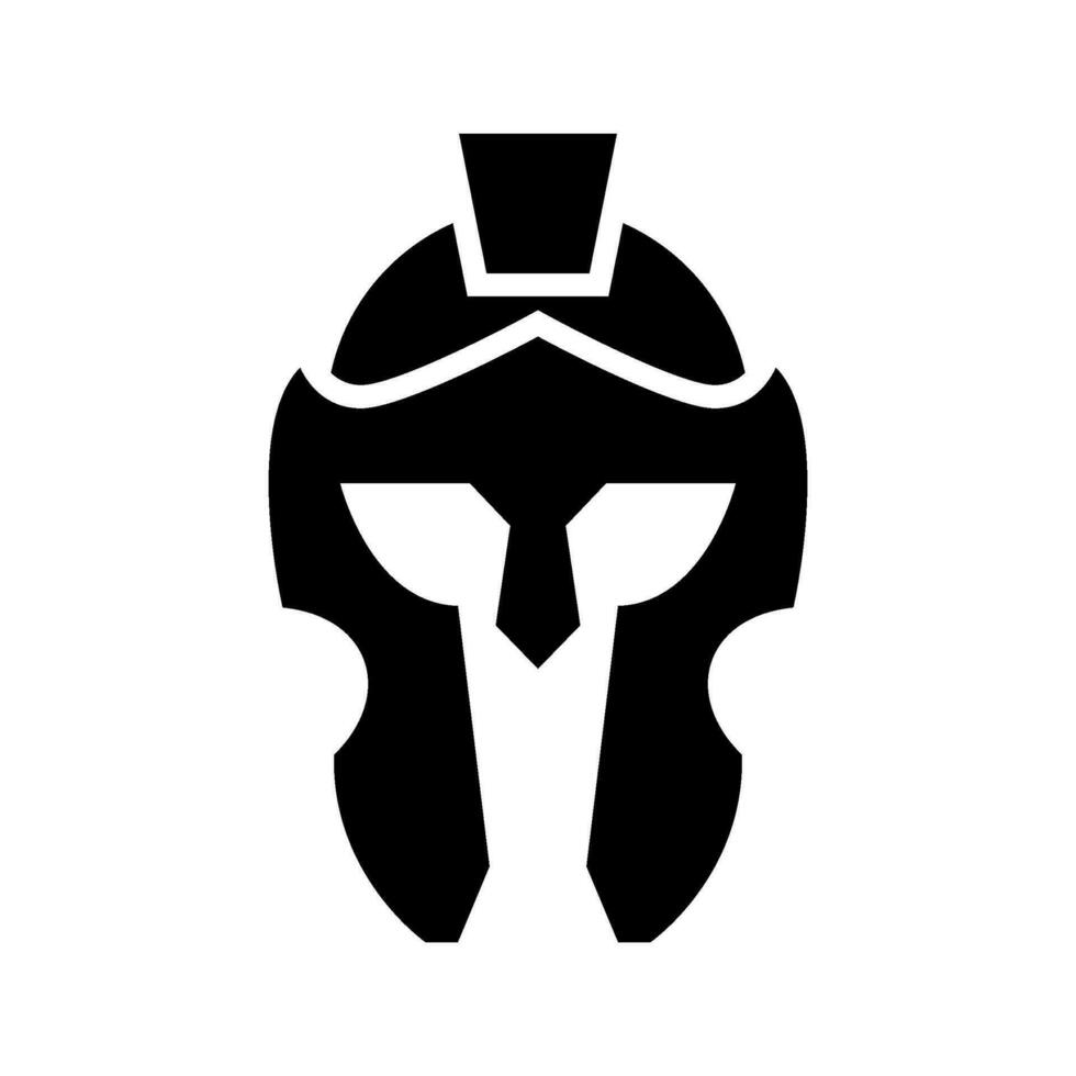 Helmet Spartan Icon Vector Symbol Design Illustration