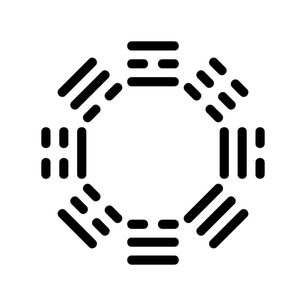 yo ching icono vector símbolo diseño ilustración