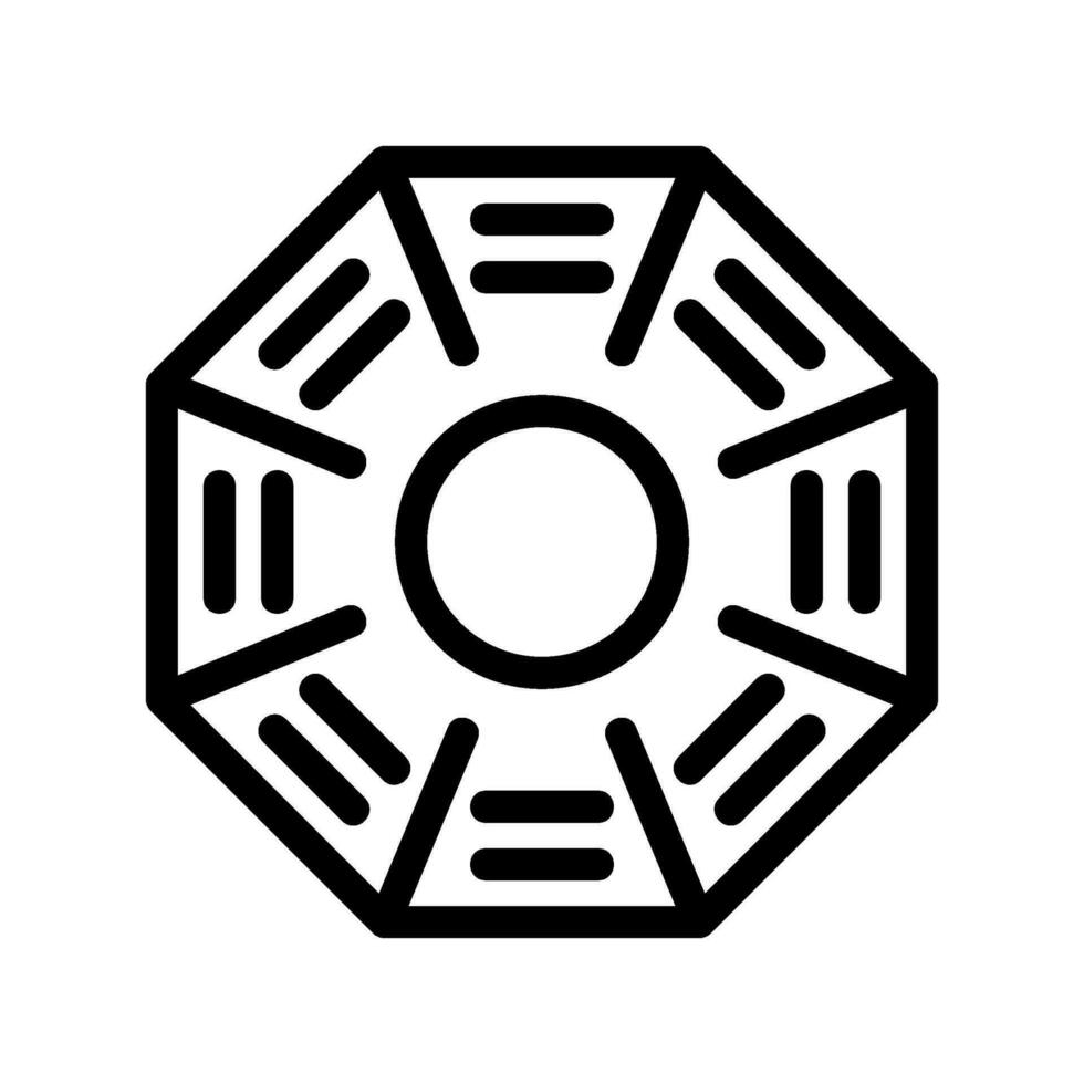 I Ching Icon Vector Symbol Design Illustration