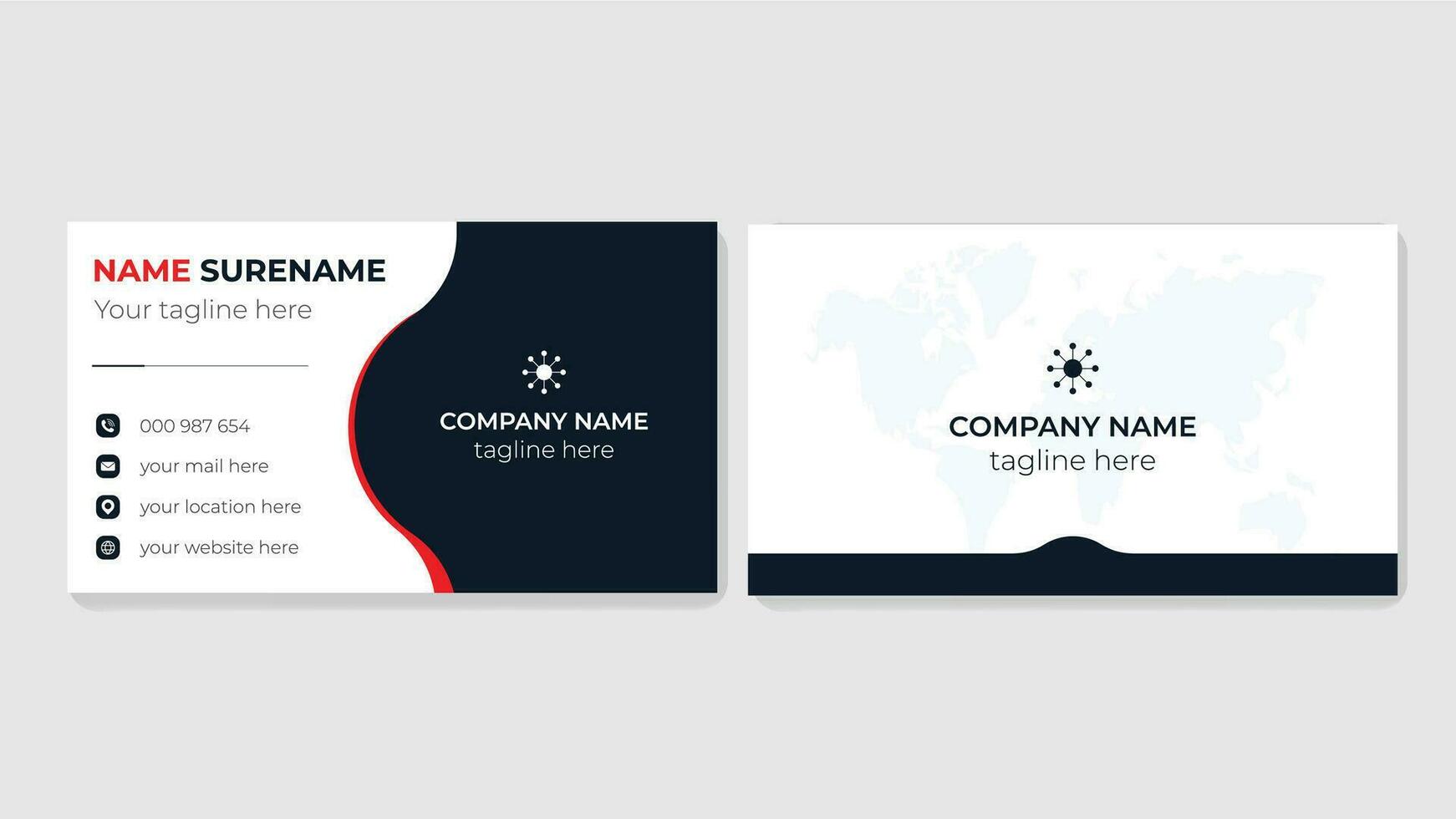 Business card design vector template.