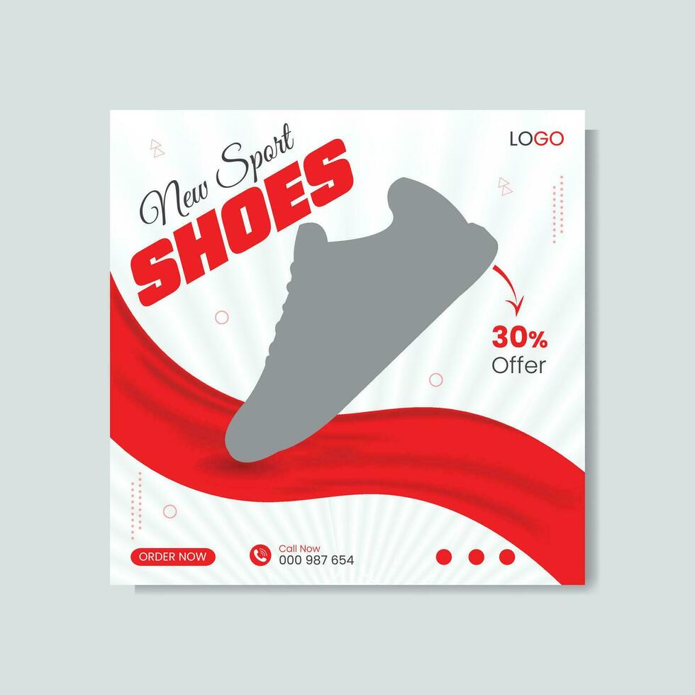 Shoes social media post and web banner post design vector template.