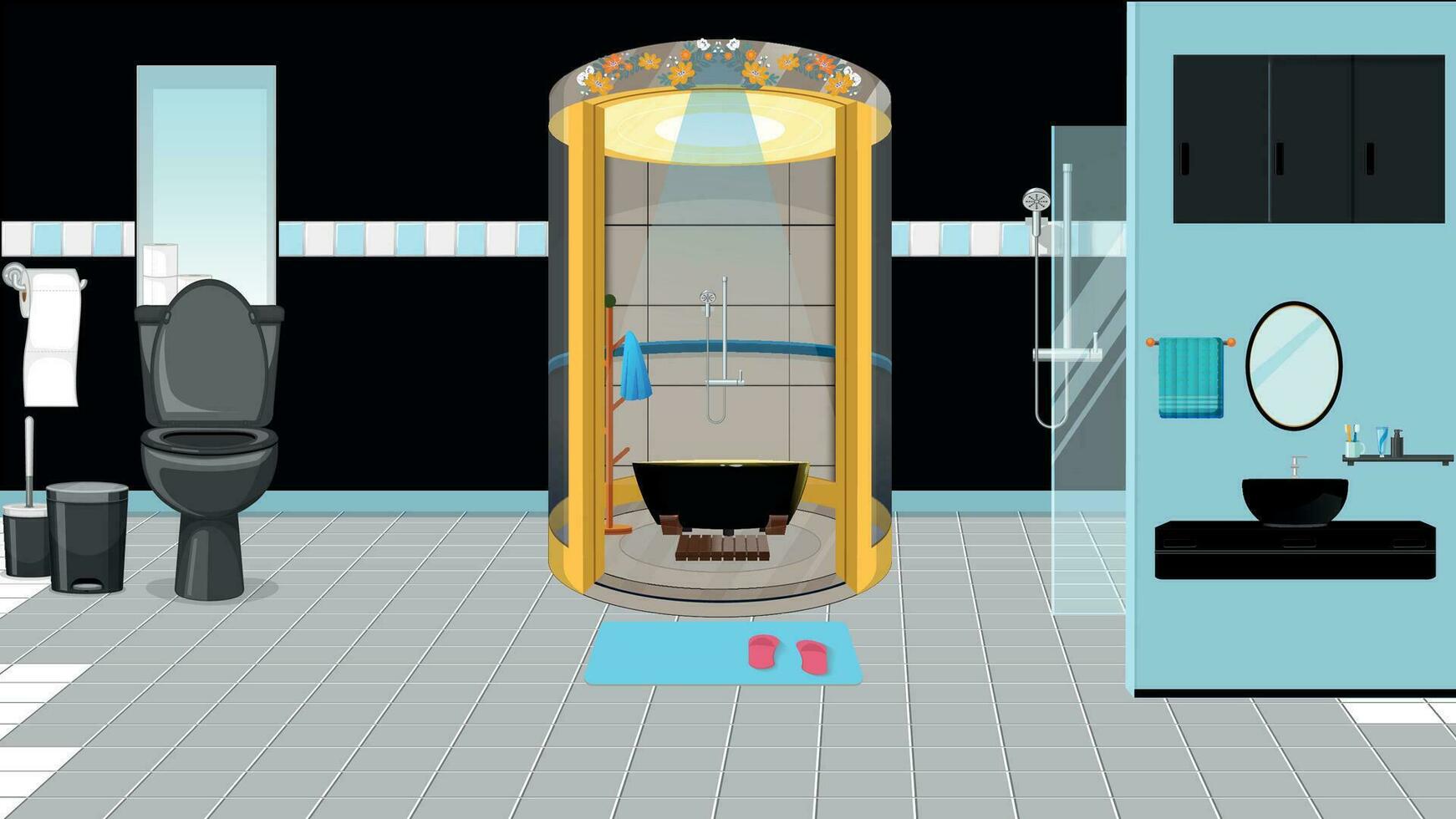 vector art luxuries washroom