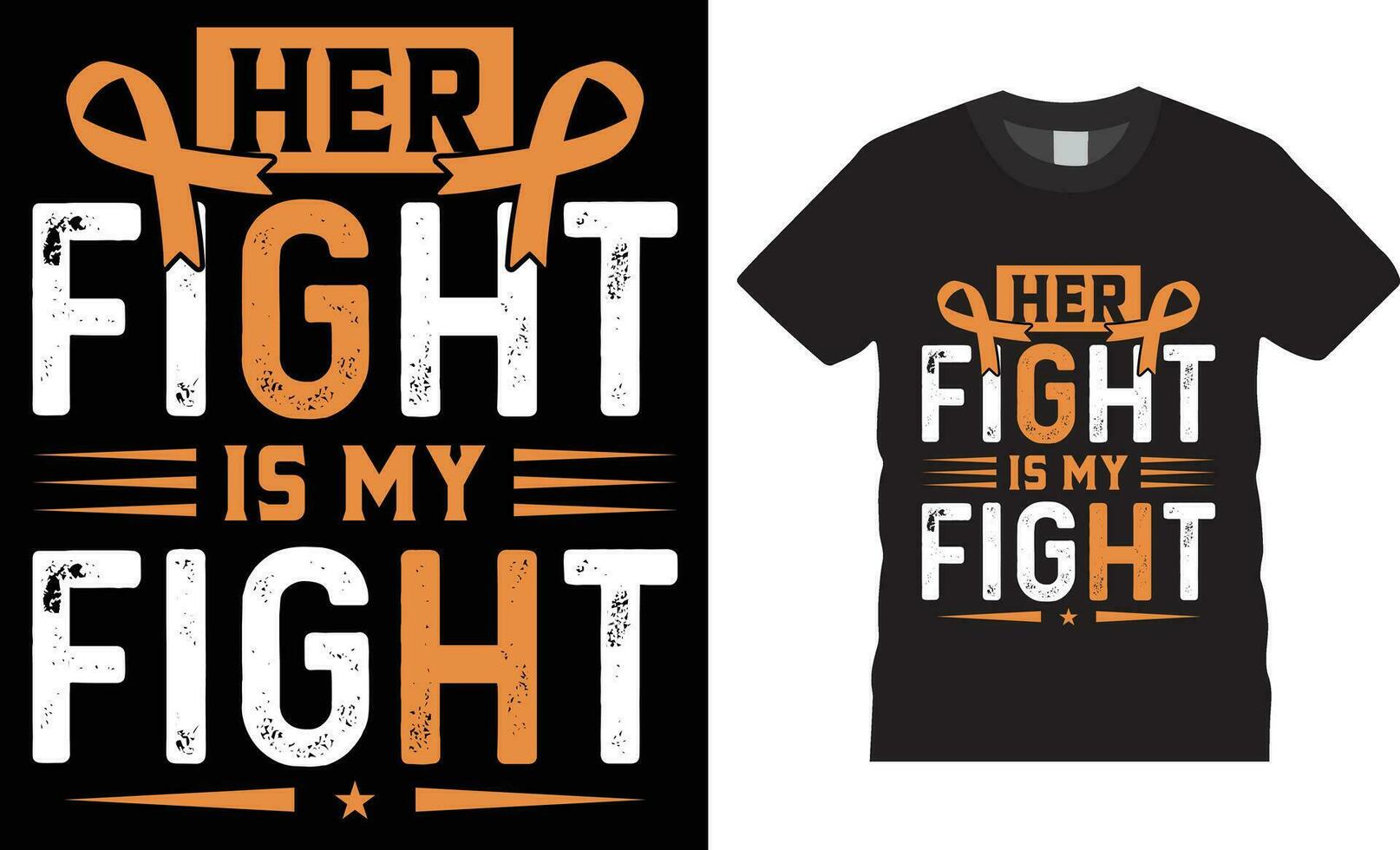 Leukemia awareness Typography t shirt design print for template.Her fight is my fight vector