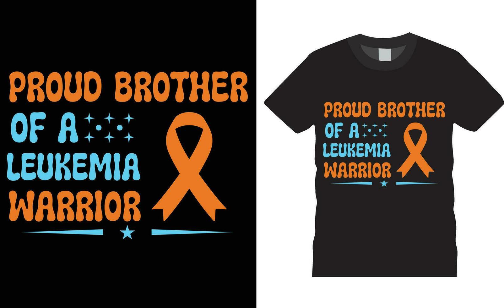 Leukemia awareness Typography t shirt design print for template.Proud brother of a leukemia warrior vector