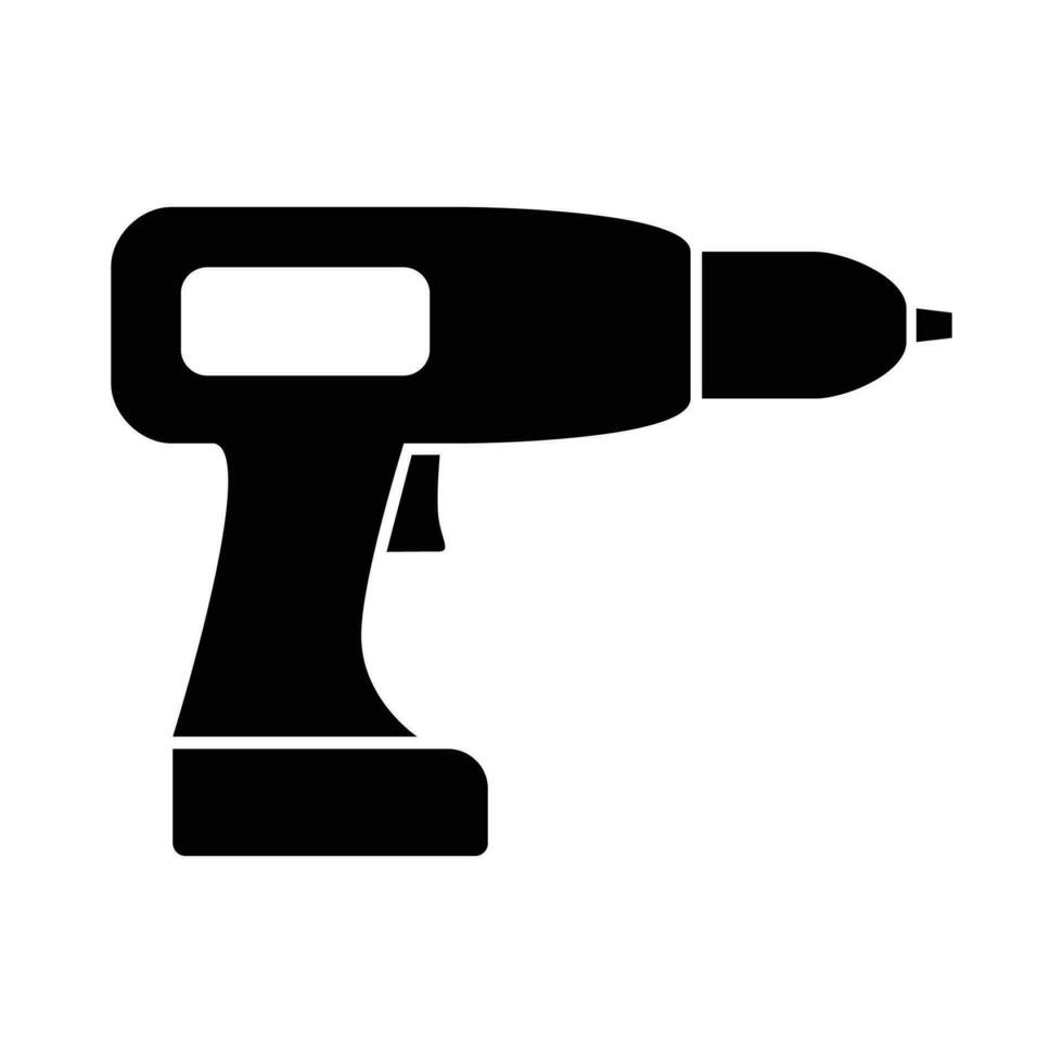 cordless drill icon design. mechanic equipment sign and symbol. vector