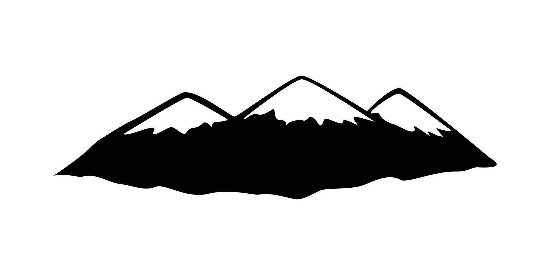 montañas silueta diseño. aventuras logo, firmar y símbolo. vector