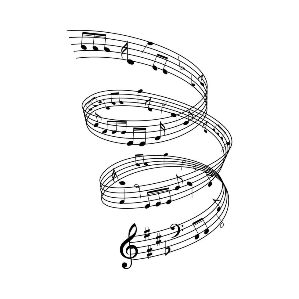 music note vector illustration. music sign and symbol.