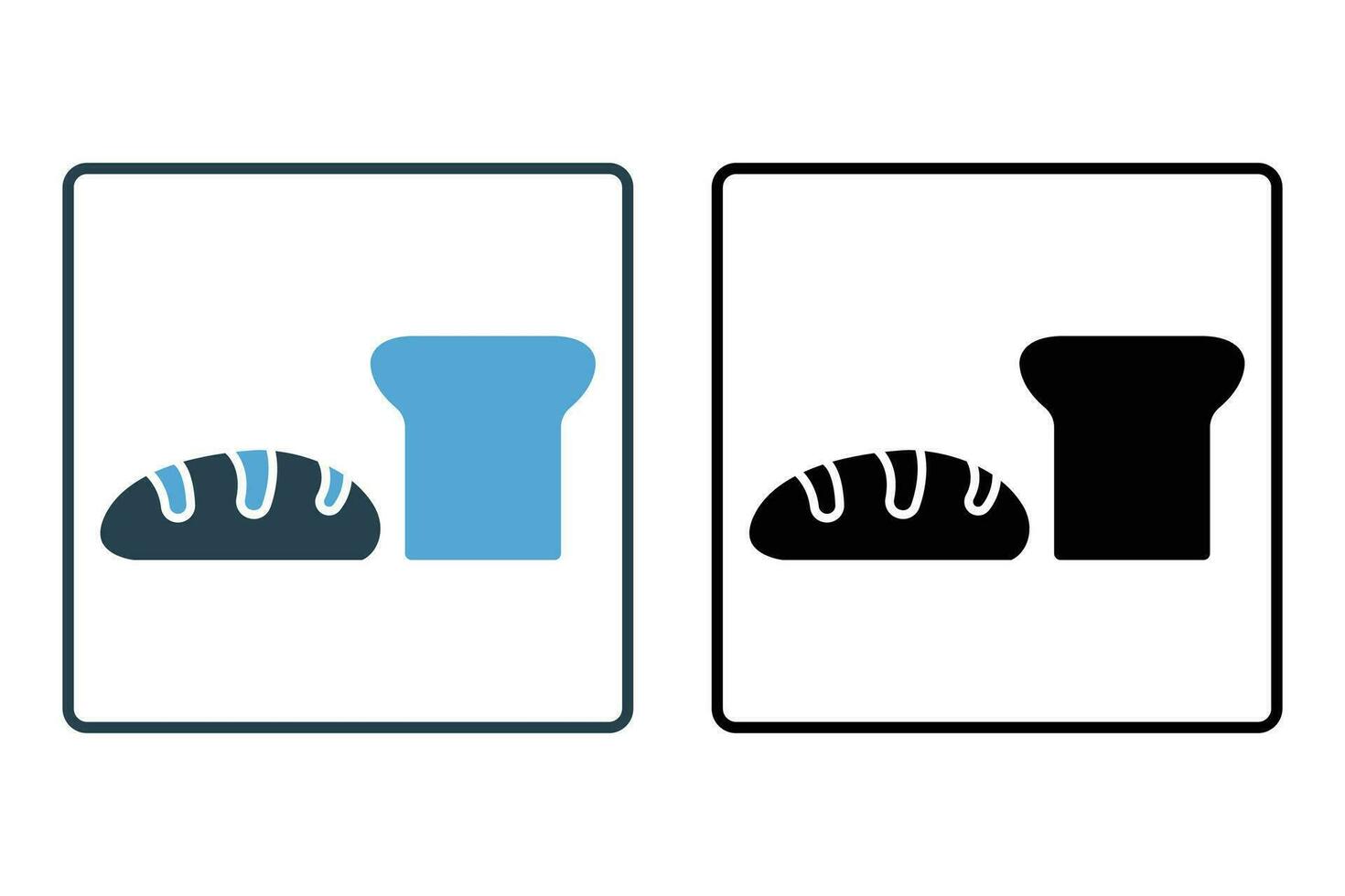 Bread icon. icon related to element of bakery, food. Solid icon style design. Simple vector design editable