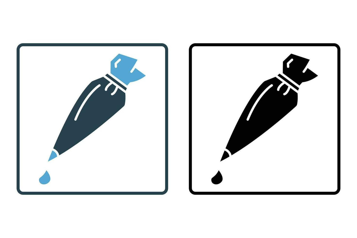 Pastelería bolso icono. icono relacionado a elemento de panadería. sólido icono estilo diseño. sencillo vector diseño editable